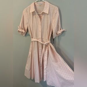 Size 8 Calvin Klein Button Up Collared Dress